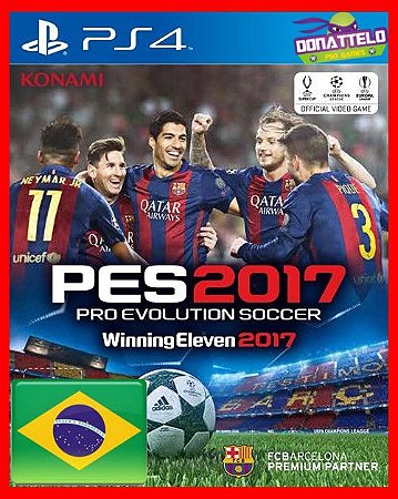 Jogo Pro Evolution Soccer 2017 Pes 17 Playstation 4 Ps4 Mídia Física  Futebol Usado