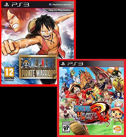 Combo One Piece - Pirate Warriors 1 e Unlimited World Red ps3 Mídia digital