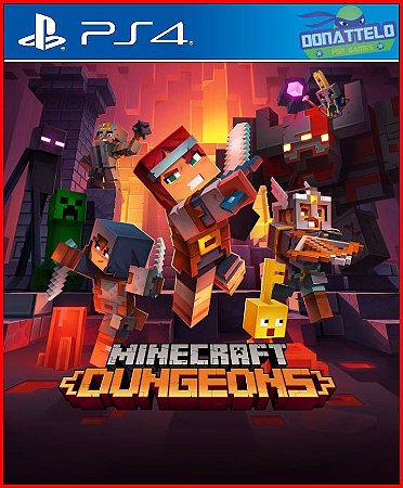 Minecraft Dungeons PS4 - Donattelo Games - Gift Card PSN, Jogo de