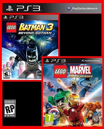 Combo Lego - Batman 3 Beyond Gotham e Marvel Super Heroes ps3 Mídia digital