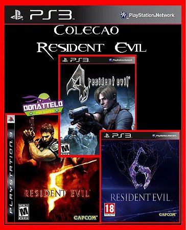 Coleção Resident Evil ps3 - Resident Evil 4, 5 e 6 Mídia digital