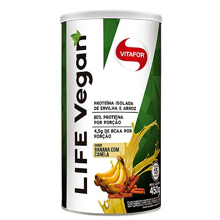 Life Vegan 450g Banana Com Canela Vitafor