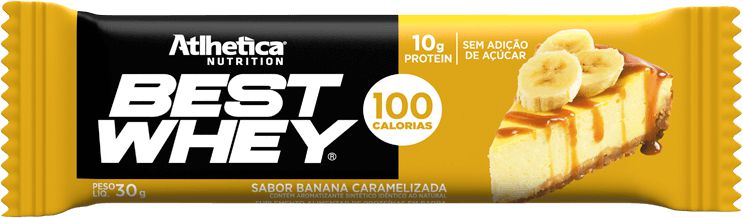 Best Whey Bar 32g Banana Caramelizada Atlhetica Nutrition