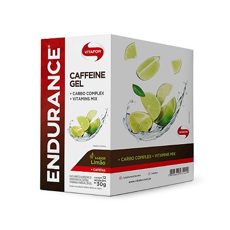 Endurance Caffeine Gel Cx 12 Sachês 30g Limão Vitafor
