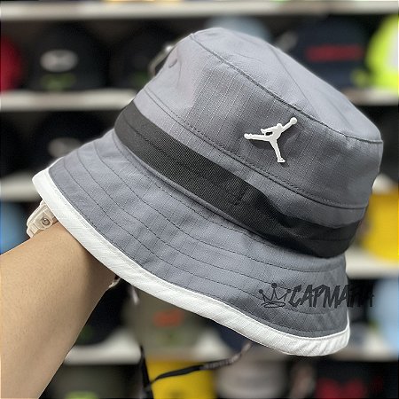 Bucket Hat Jordan Brand Jumpman Grey & White