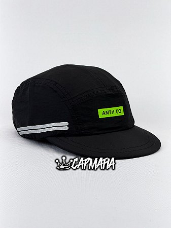 Cap Anth Co Sawe Black & Green Five Panel Aba Curta