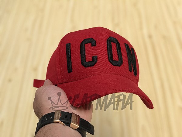 Cap Dsquared2 Icon Red Strapback Aba Curva - CAPMAFIA