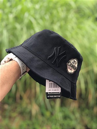 Bucket Hat New Era New York Yankees All Black