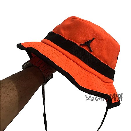 Chapéu Bucket Hat Jordan Brand Jumpman Laranja e Preto - CAPMAFIA SUPPLY |  @CAPMAFIA011 | Os melhores Buckets e Bonés do Brasil