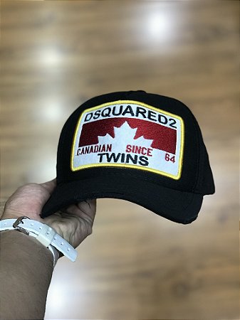 Cap Dsquared2 Canadian Twins Black Strapback Aba Curva