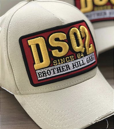 Cap Dsquared2 Hill Gang Beige Strapback Aba Curva - CAPMAFIA