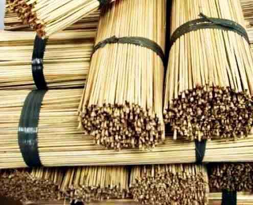 VARETA DE BAMBU 50 CM C/ 100 UNIDADES COM CASCA