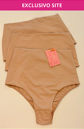 TRIO DE CALCINHAS TÁBATA Pós- Parto CINTURA EXTRA ALTA- MÉDIA COMPRESSÃO