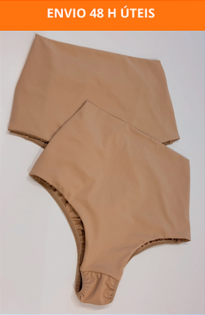 KIT 2 CALCINHAS TÁBATA Pós- Parto CINTURA EXTRA ALTA- MÉDIA COMPRESSÃO-BEGE