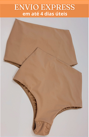 KIT 2 CALCINHAS TÁBATA Pós- Parto CINTURA EXTRA ALTA- de MÉDIA COMPRESSÃO-BEGE