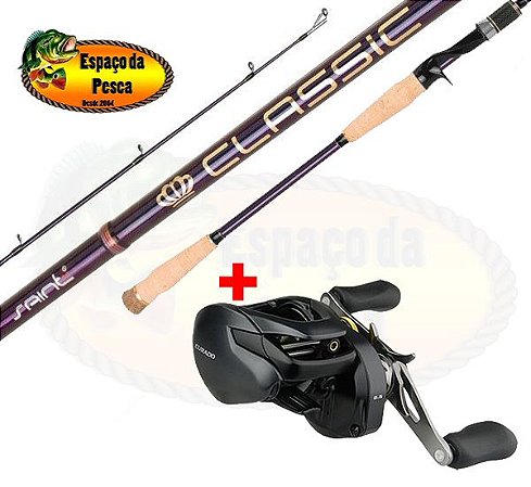 KIT VARA CLASSIC IM10 2,40MTS + CARRETILHA CURADO K XG