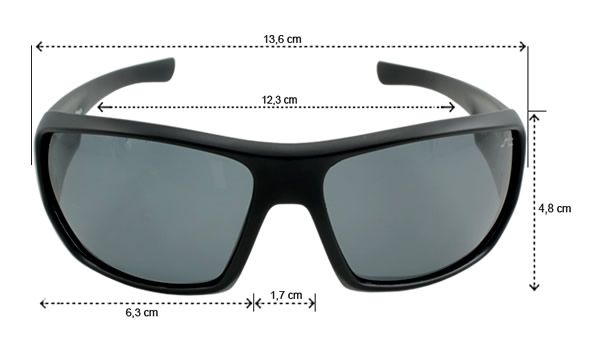 Óculos de Sol Polarizado Matte Black-Saint Plus