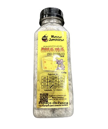 Ração CHAMA NO QUEIJO SMOKE Aquamil furadinha Blindada - Massa Japonesa
