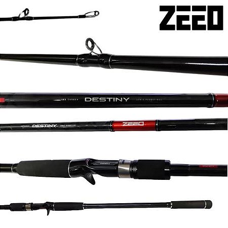 Vara para carretilha ZEEO Destiny 8'0" (2,40m) 50Lbs DTY C50 802H 2 Partes