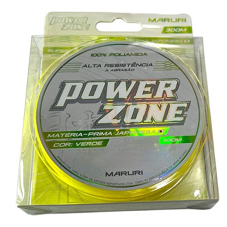Linha monofilamento Power zone Verde (Verde Limão) 300mts Maruri