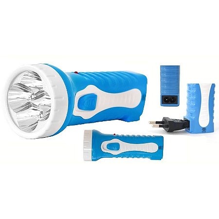 Lanterna Recarregável Com 4 Led Dp Dp-1909