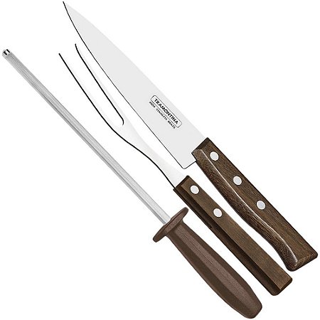 kit para Churrasco 3 Peças Tramontina