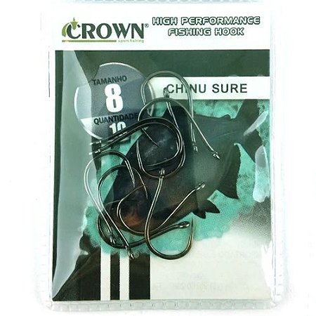 ANZOL CROWN - CHINU SURE BLACK (SEM FISGA)