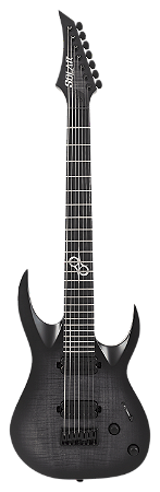Guitarra 7 cordas Solar A2.7FBB+ Flame Black Burst Matte Duncan Solar +