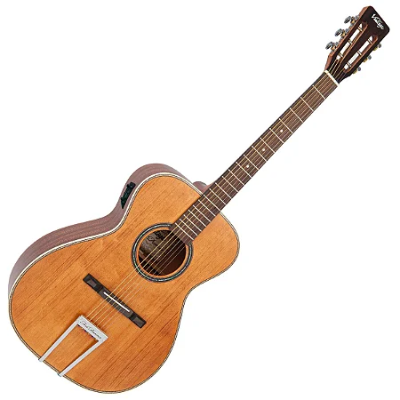 Violao Vintage VE600N El-Ac Fret Dancer Solid Top Aged com efeitos Reverb, Chorus e Delay