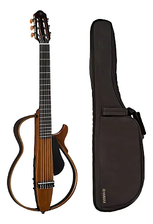 Violão Elétrico Silent Yamaha SLG200N Natural Cordas Nylon com Bag