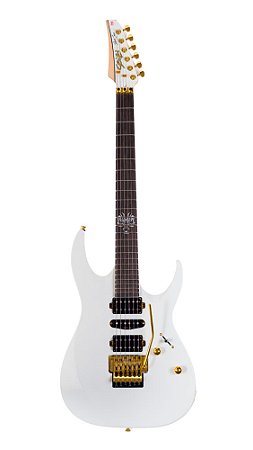 Guitarra Seizi Katana Akuma Gratitude Patrick Souza Floyd Rose Pearl White Gold