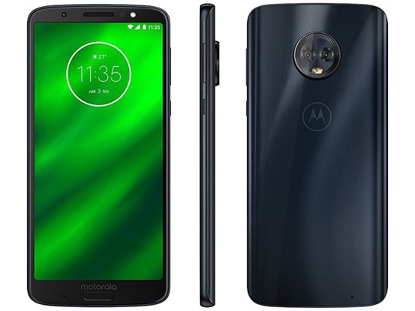 SMARTPHONE MOTOROLA MOTO G6 PLUS DUAL CHIP ANDROID OREO - 8.0 TELA 5.9" OCTA-CORE 2.2 GHZ 64GB 4G CÂMERA 12 + 5MP (DUAL TRASEIRA) - ÍNDIGO