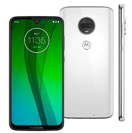 SMARTPHONE MOTOROLA G7 64GB POLAR 4G - 4GB RAM TELA 6,24” CÂM. DUPLA + CÂM. SELFIE 8MP