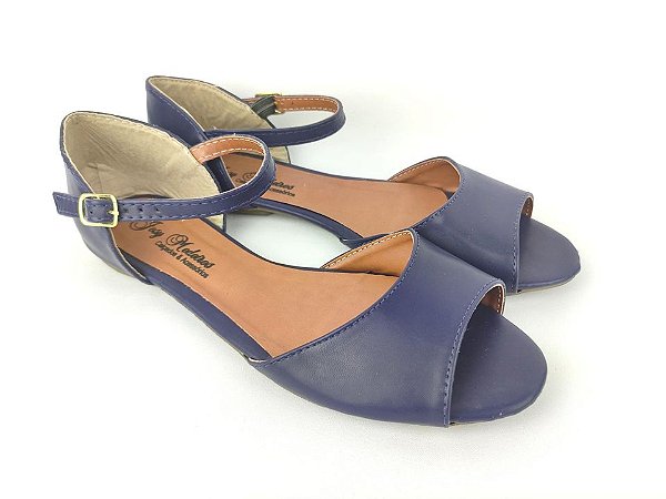 Sandália Rasteira Clássica Azul Marinho - 3 Pares por 99,90 - Josy Medeiros