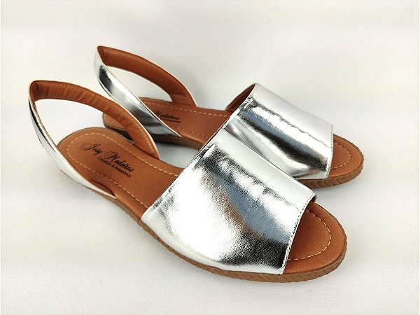 Sandália Rasteira Avarca Prata - 3 Pares por 99,90 - Josy Medeiros