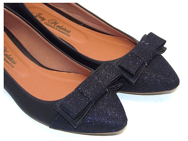 sapatilha preta com brilho