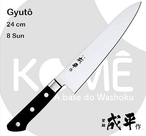 NARIHIRA Faca para carne GYUTÔ HOUCHOU 24 cm Cabo Ocidental