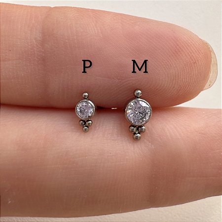 LABRET TITÂNIO GRAPE CRISTAL