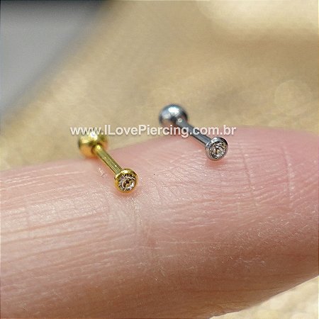 Piercing em Ouro 18k de Bolinha para Umbigo