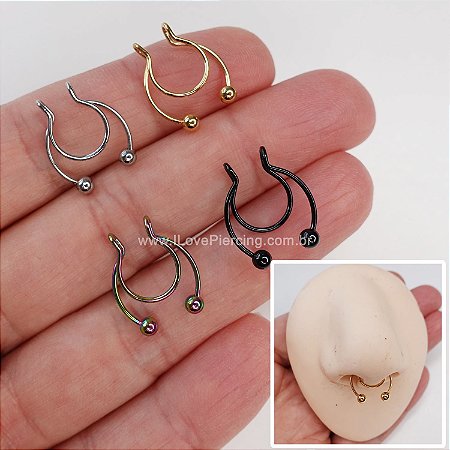 PIERCING FAKE FERRADURA SEPTO - I Love Piercing - Loja Online de Piercings  e Alargadores