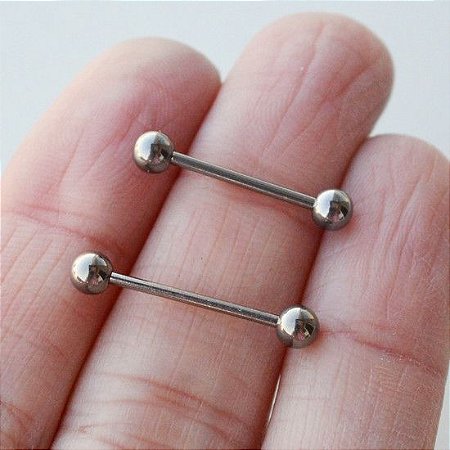 BARBELL AÇO 1,2MM BOLA 4MM