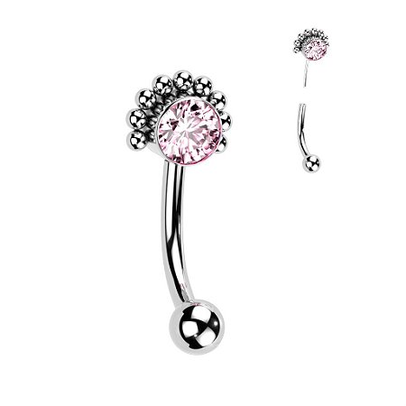 MICROBELL CURVO TITÂNIO ZIRCÔNIA PUSH PIN