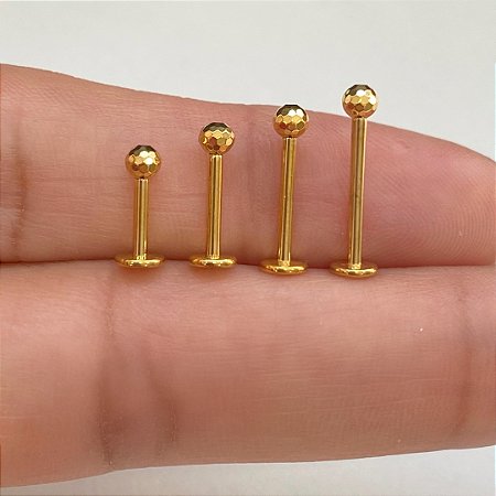 LABRET TITÂNIO BOLINHA LAPIDADA