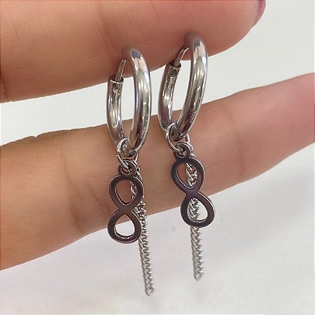 ARGOLINHAS AÇO INOX INFINITO CLICKER