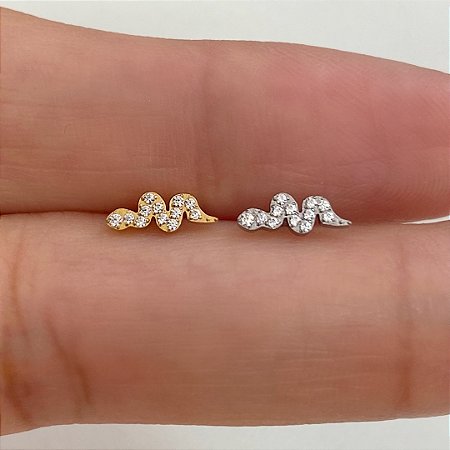 LABRET TITÂNIO COBRINHA ZIRCÔNIAS