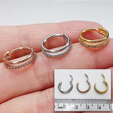 ARGOLA AÇO CONCH DUO CLICKER