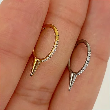ARGOLA TITÂNIO SPIKE CLICKER