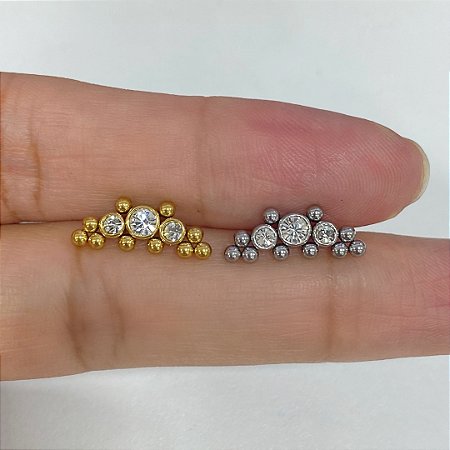 LABRET AÇO CASCATA BAWLLYS
