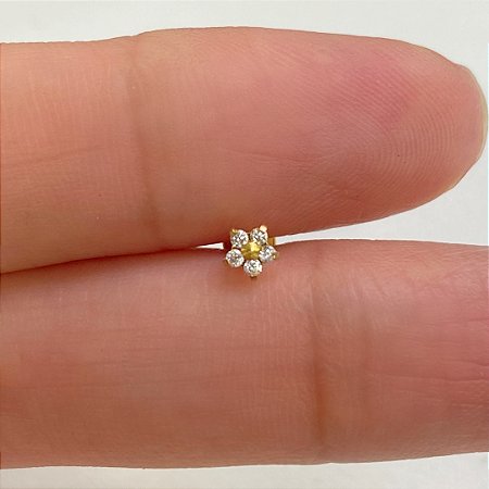 LABRET AÇO MINI FLORZINHA PERFECTA