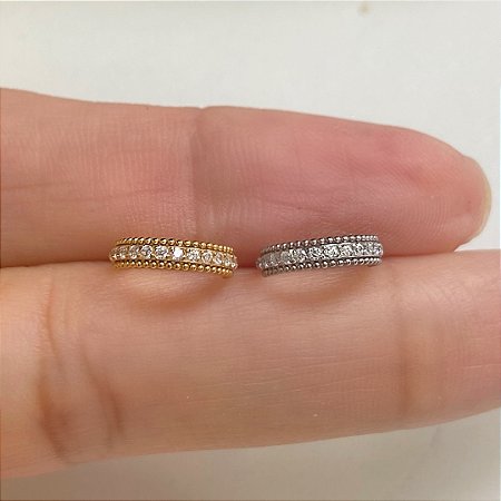 ARGOLA TITÂNIO MINI BOLINHAS CLICKER